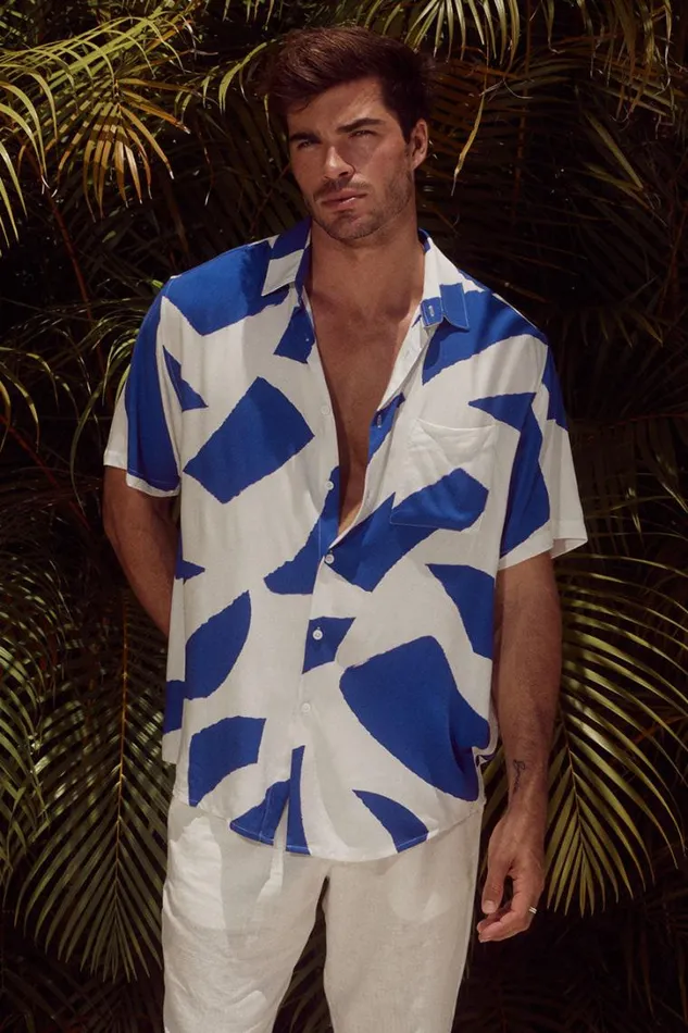 Runaway The Label Shirts LAZURE SHIRT Blue Stone 8211 Men