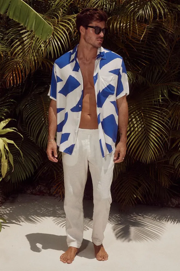 Runaway The Label Shirts LAZURE SHIRT Blue Stone 8211 Men