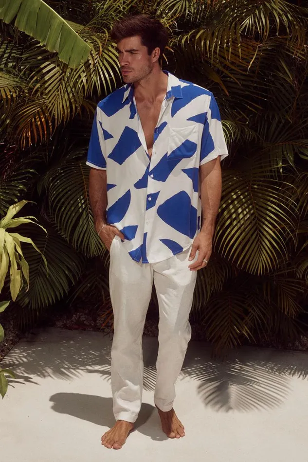 Runaway The Label Shirts LAZURE SHIRT Blue Stone 8211 Men