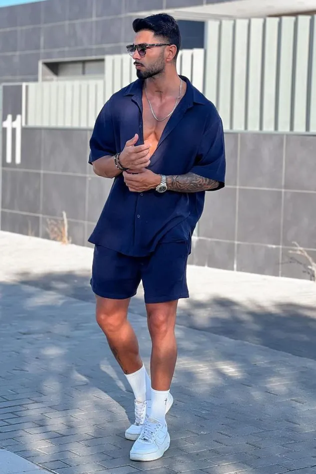 Runaway The Label Shorts ALARIC SHORT Navy 8211 Men