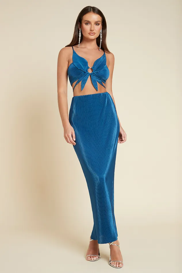 Runaway The Label Skirts LENNY MAXI SKIRT Azure Blue 8211 Women