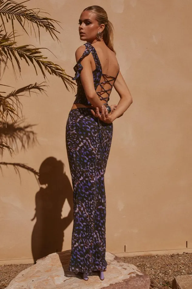 Runaway The Label Skirts OXANA MAXI SKIRT Iris Oxana 8211 Women