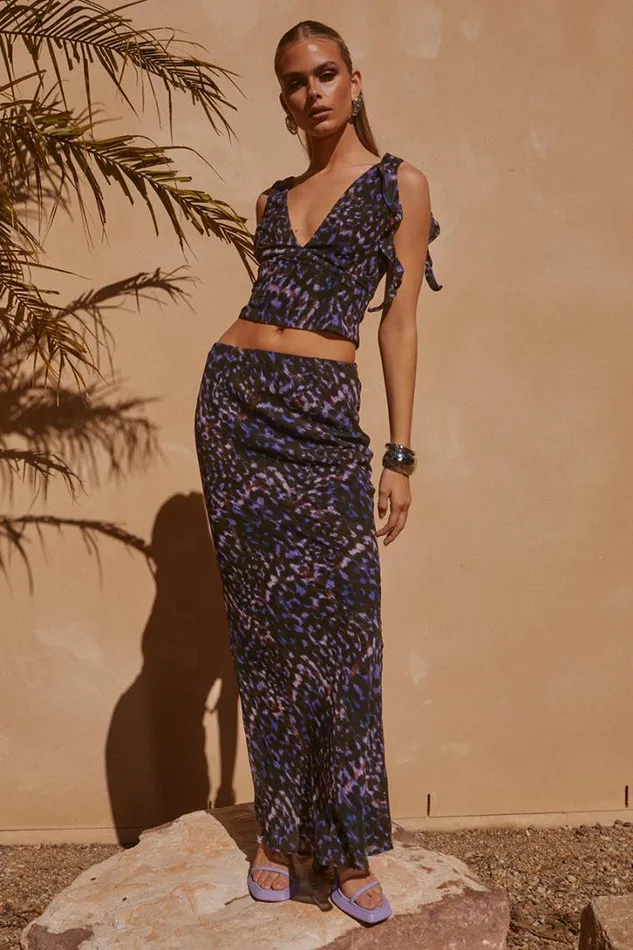 Runaway The Label Skirts OXANA MAXI SKIRT Iris Oxana 8211 Women