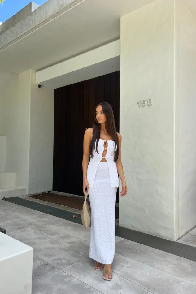 Runaway The Label Skirts TAYA MAXI SKIRT White 8211 Women Runaway The Label Skirts TAYA MAXI SKIRT White 8211 Women
