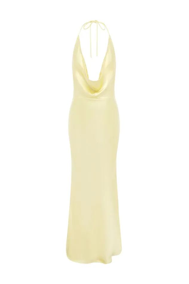 Runaway The Label Slip Dresses POSEY MAXI DRESS Lemon 8211 Women