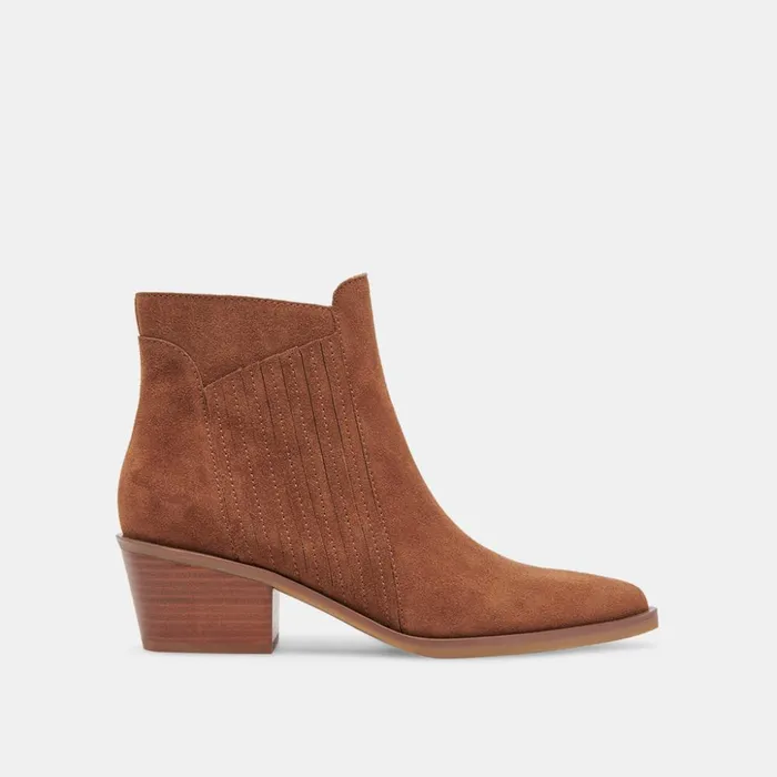 Sawyer Booties Chestnut Suede Women Dolce Vita Boots and Booties