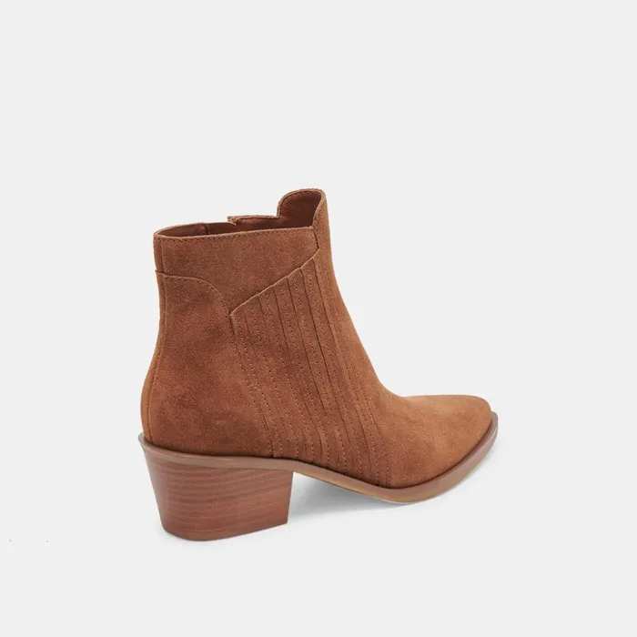 Sawyer Booties Chestnut Suede Women Dolce Vita Boots and Booties