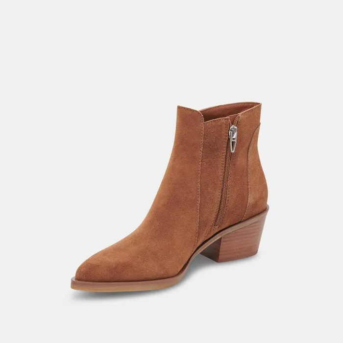 Sawyer Booties Chestnut Suede Women Dolce Vita Boots and Booties