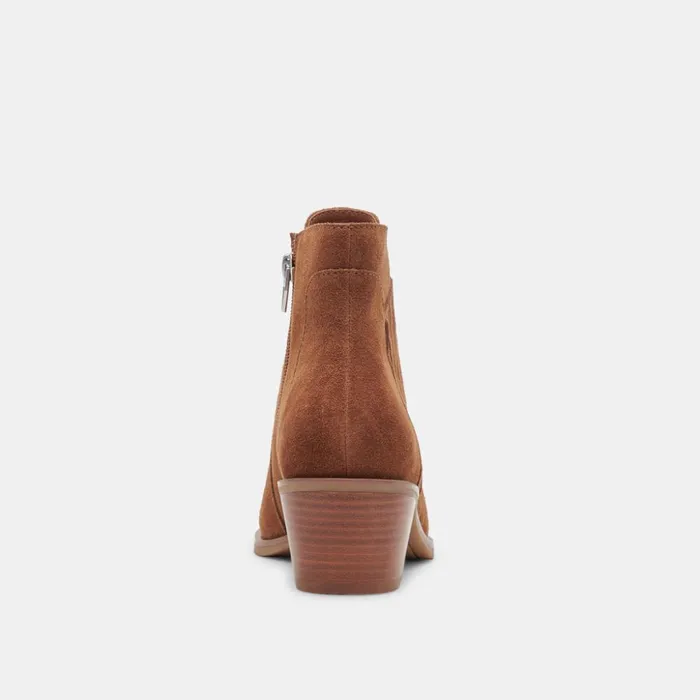 Sawyer Booties Chestnut Suede Women Dolce Vita Boots and Booties