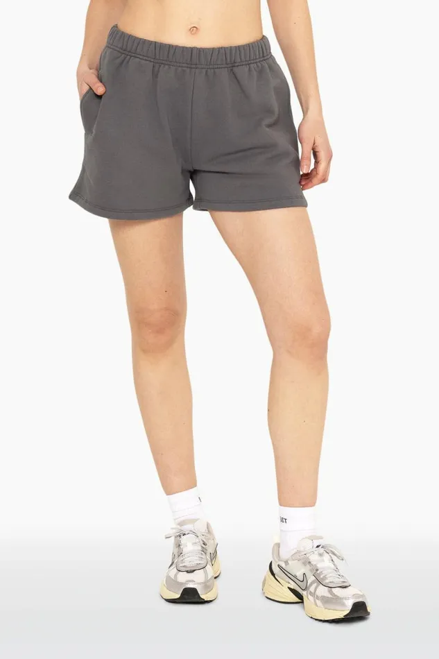 SET ACTIVE Bottoms HEAVYWEIGHT SWEATS SWEAT SHORTS 8211 GRAPHITE 8211 Women