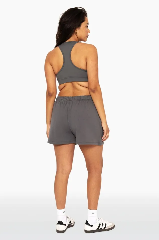 SET ACTIVE Bottoms HEAVYWEIGHT SWEATS SWEAT SHORTS 8211 GRAPHITE 8211 Women