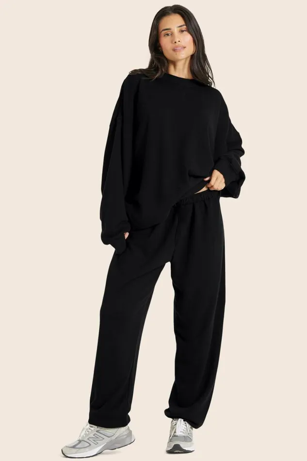 SET ACTIVE Bottoms LIGHTWEIGHT SWEATS CLASSIC OLD SCHOOL SWEATPANTS 8211 ONYX 8211 Women