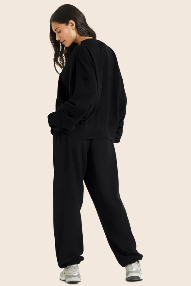 SET ACTIVE Bottoms LIGHTWEIGHT SWEATS CLASSIC OLD SCHOOL SWEATPANTS 8211 ONYX 8211 Women