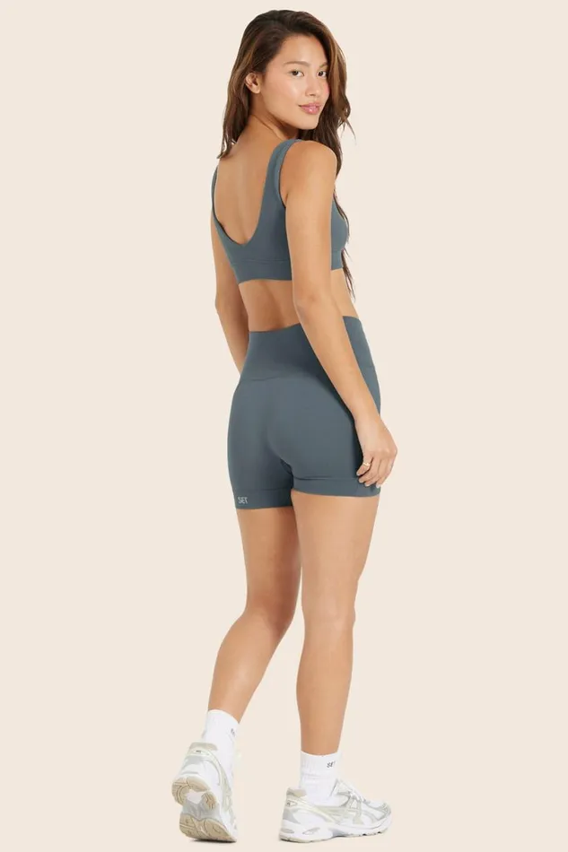 SET ACTIVE Bottoms SCULPTFLEX POWER SHORTS 8211 SLATE 8211 Women