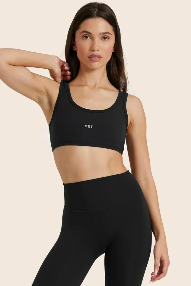 SET ACTIVE Bras AIRLUXE BREATHE SCOOP BRA 8211 ONYX 8211 Women