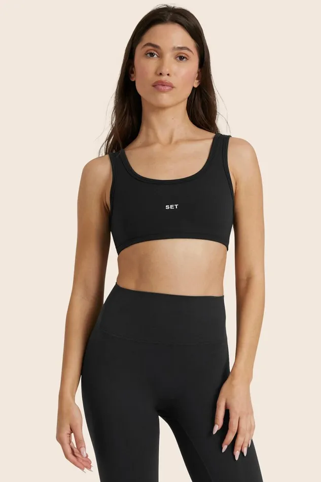 SET ACTIVE Bras AIRLUXE BREATHE SCOOP BRA 8211 ONYX 8211 Women