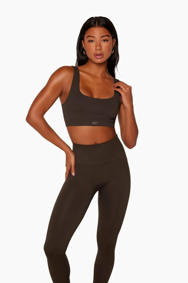 SET ACTIVE Bras Tops SCULPTFLEX POWER BOX CUT BRA 8211 ESPRESSO 8211 Women