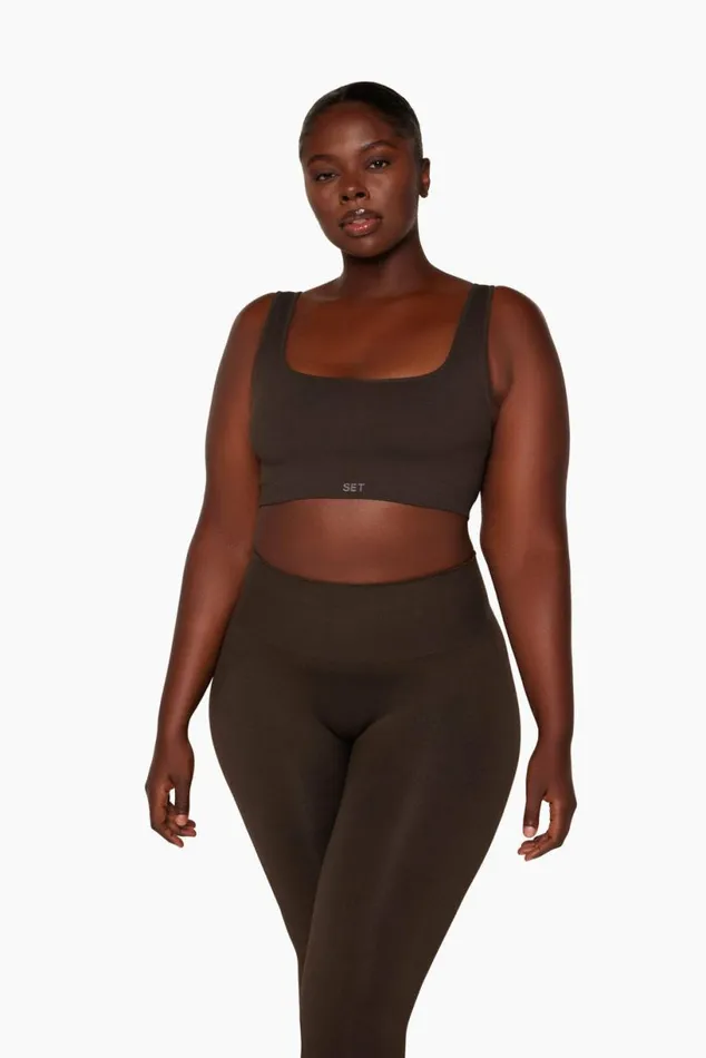 SET ACTIVE Bras Tops SCULPTFLEX POWER BOX CUT BRA 8211 ESPRESSO 8211 Women