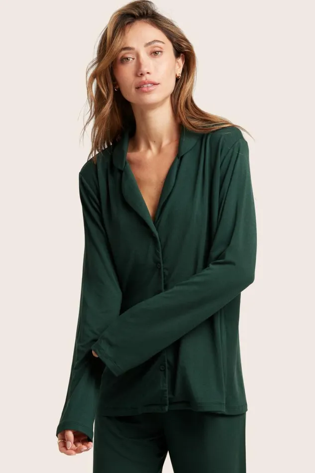 SET ACTIVE Lounge SLEEP JERSEY SLEEP BUTTON DOWN 8211 ABYSS 8211 Women