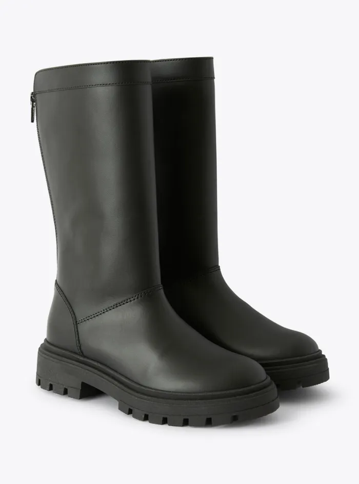 Shoes Girl 216 Il Gufo Leather Ankle Boots With Zipper