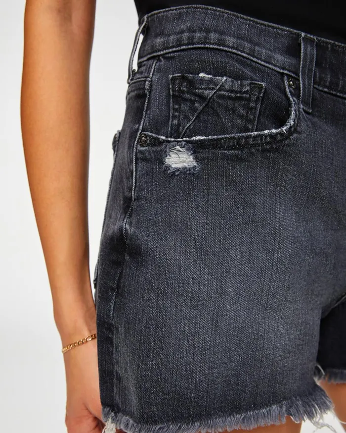 Shorts and Skirts Women 7 For All Mankind Monroe CutOff Short In Eclipse Black Eclipse Black