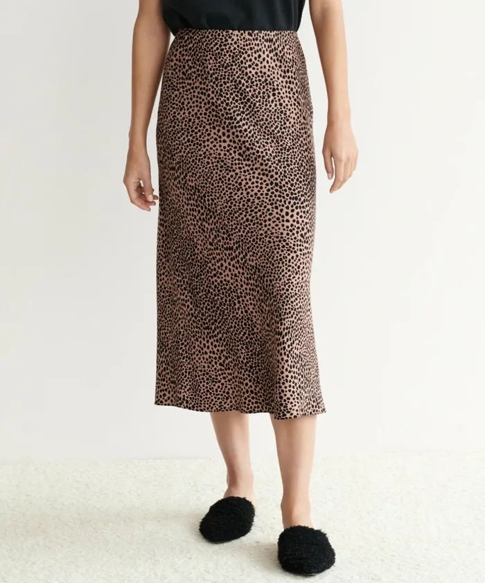 Skirts Women Jenni Kayne Cheetah Slip Skirt Clay Cheetah
