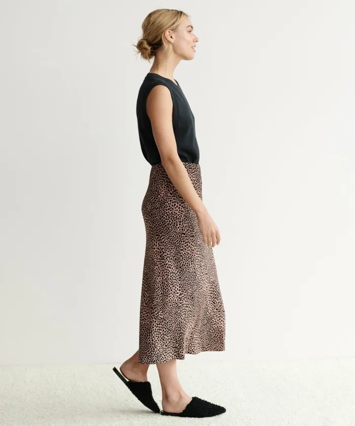 Skirts Women Jenni Kayne Cheetah Slip Skirt Clay Cheetah