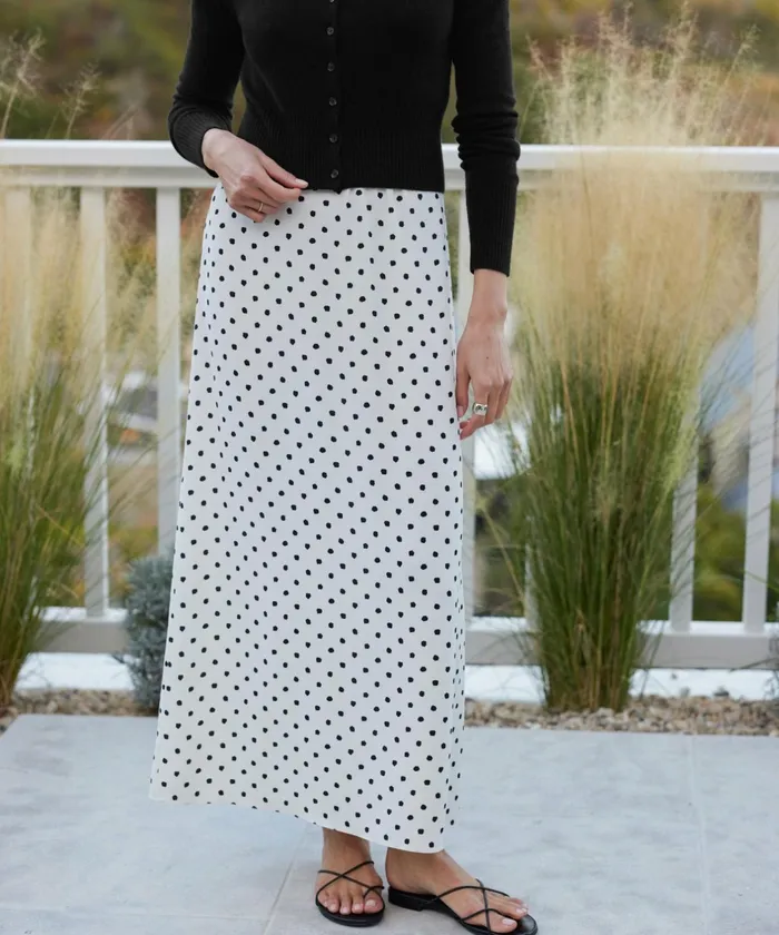 Skirts Women Jenni Kayne Cleo Slip Skirt Ivory Dot