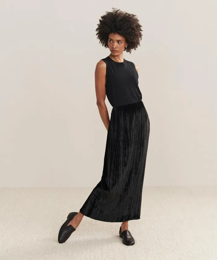 Skirts Women Jenni Kayne Velvet Stella Skirt Black