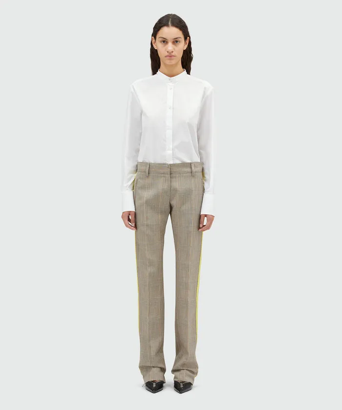 SlimFit Wool Prince Of Wales Pants Women MSGM Pants And Shorts