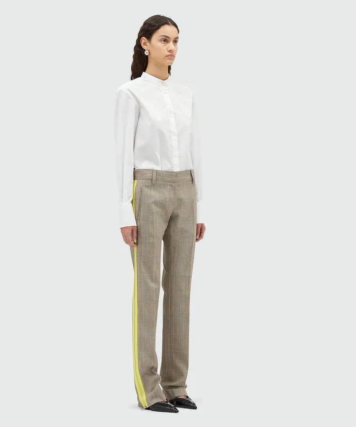 SlimFit Wool Prince Of Wales Pants Women MSGM Pants And Shorts