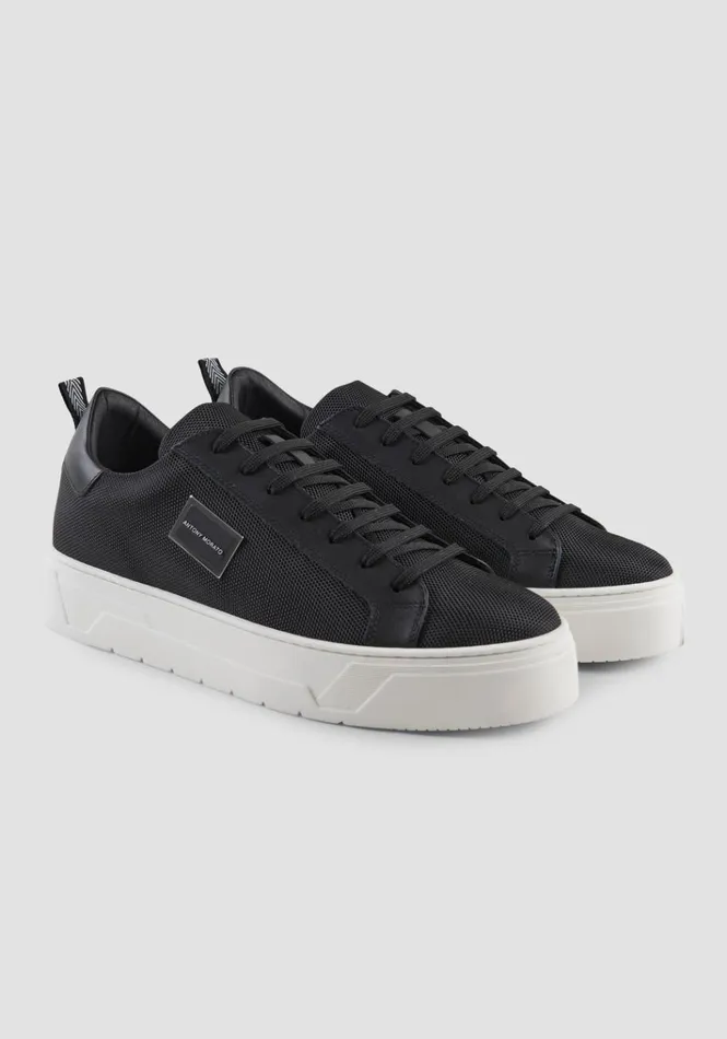 Sneakers Men Antony Morato Metal Bold Sneaker In Nylon And Leather Black