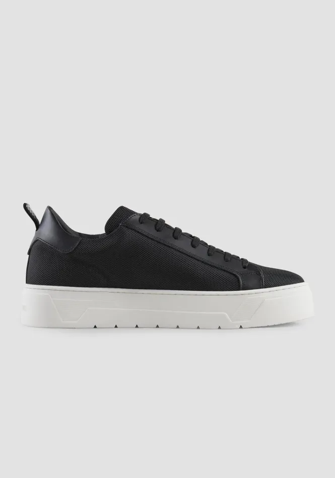 Sneakers Men Antony Morato Metal Bold Sneaker In Nylon And Leather Black Sneakers Men Antony Morato Metal Bold Sneaker In Nylon And Leather Black
