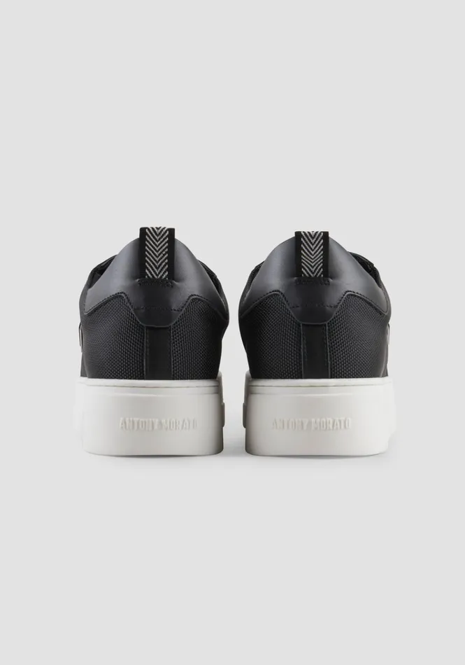 Sneakers Men Antony Morato Metal Bold Sneaker In Nylon And Leather Black Sneakers Men Antony Morato Metal Bold Sneaker In Nylon And Leather Black