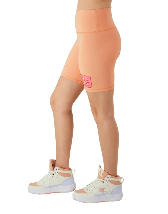Soft Touch Bike Shorts Anti Odor 19 Graphic Peach Grapefruit Women Champion Shorts