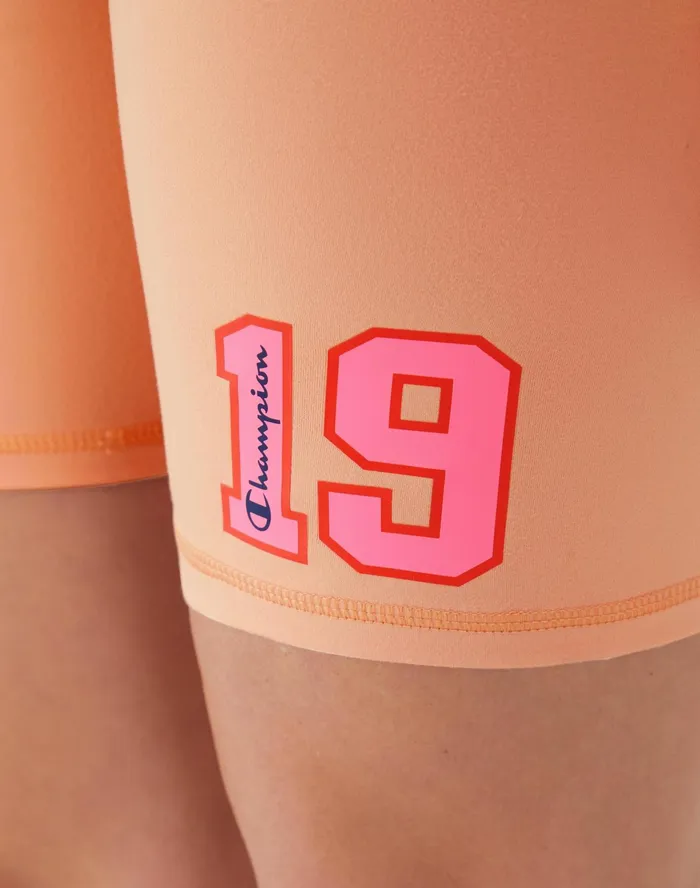 Soft Touch Bike Shorts Anti Odor 19 Graphic Peach Grapefruit Women Champion Shorts