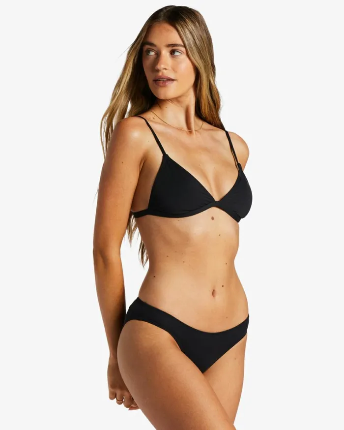 Sol Searcher Ceci Triangle Bikini Top Black Pebble 2 Women Billabong Bikinis