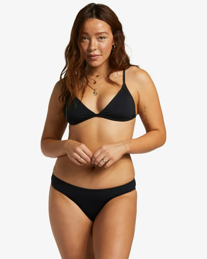 Sol Searcher Ceci Triangle Bikini Top Black Pebble 2 Women Billabong Bikinis