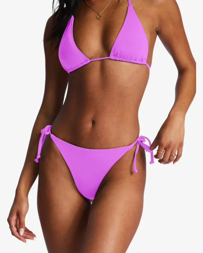 Sol Searcher TieSide Tanga Bikini Bottoms Bright Orchid Women Billabong Bikinis