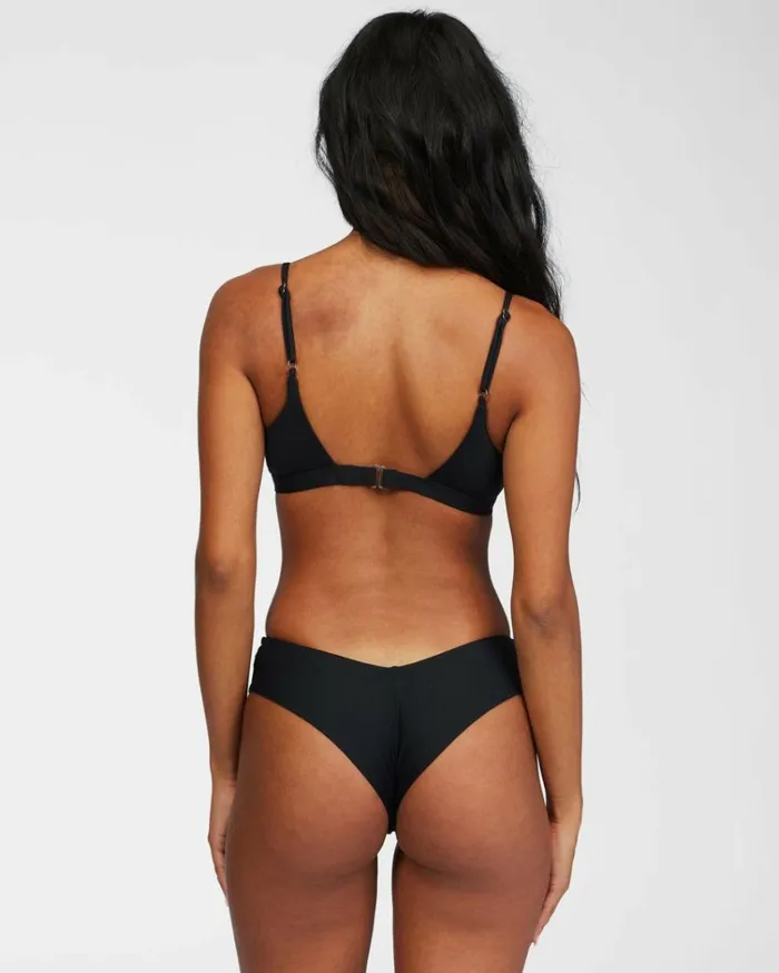 Sol Searcher Twist Bikini Top Black Pebble Women Billabong Bikinis