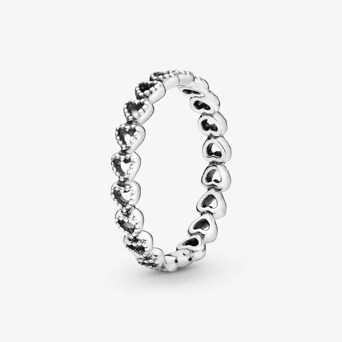 Stackable Rings Women Pandora Band Of Hearts Ring