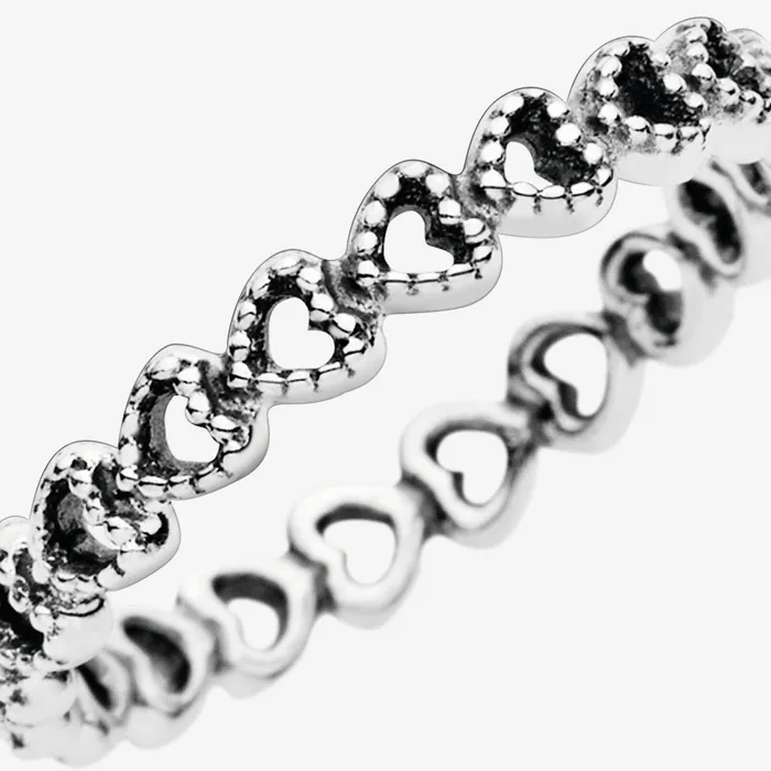 Stackable Rings Women Pandora Band Of Hearts Ring