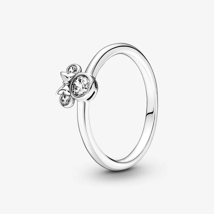 Stackable Rings Women Pandora Disney Minnie Mouse Sparkling Head Ring