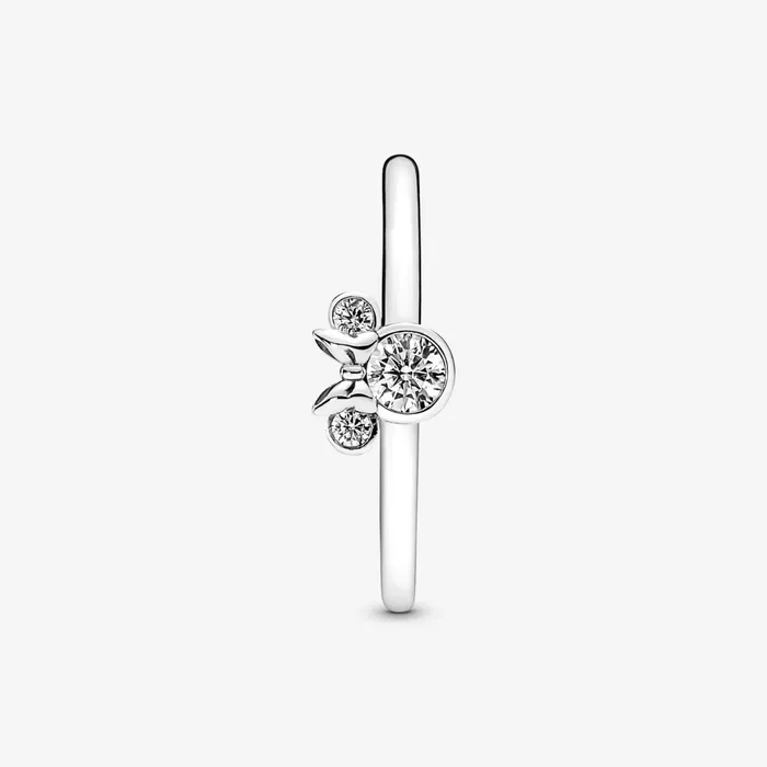 Stackable Rings Women Pandora Disney Minnie Mouse Sparkling Head Ring