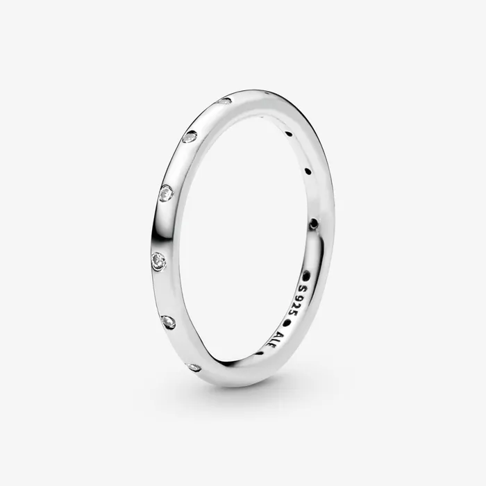 Stackable Rings Women Pandora Simple Sparkling Band Ring