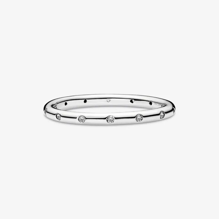 Stackable Rings Women Pandora Simple Sparkling Band Ring