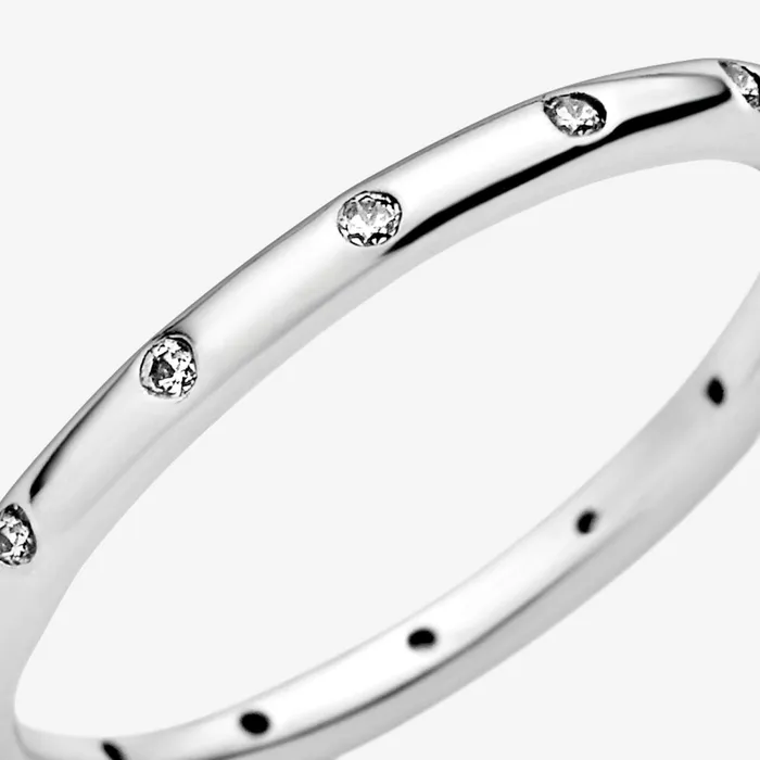 Stackable Rings Women Pandora Simple Sparkling Band Ring