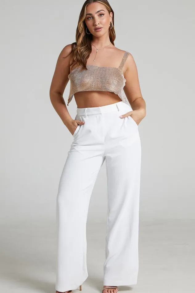 Starry Nights Top 8211 Mesh Cropped Top In Gold Women Showpo Tops
