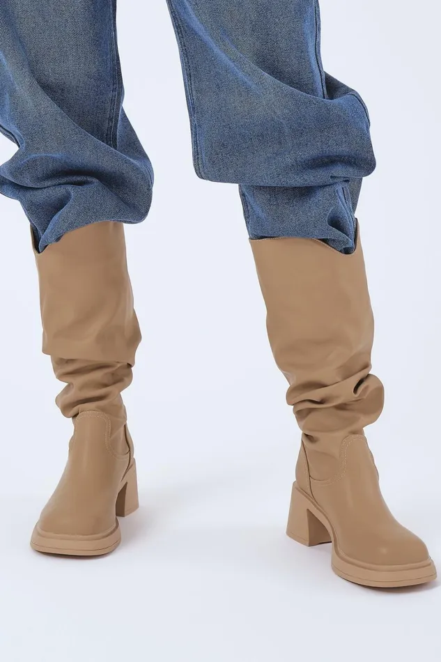 Storets Annie Platform Knee Length Boots Women Shoes