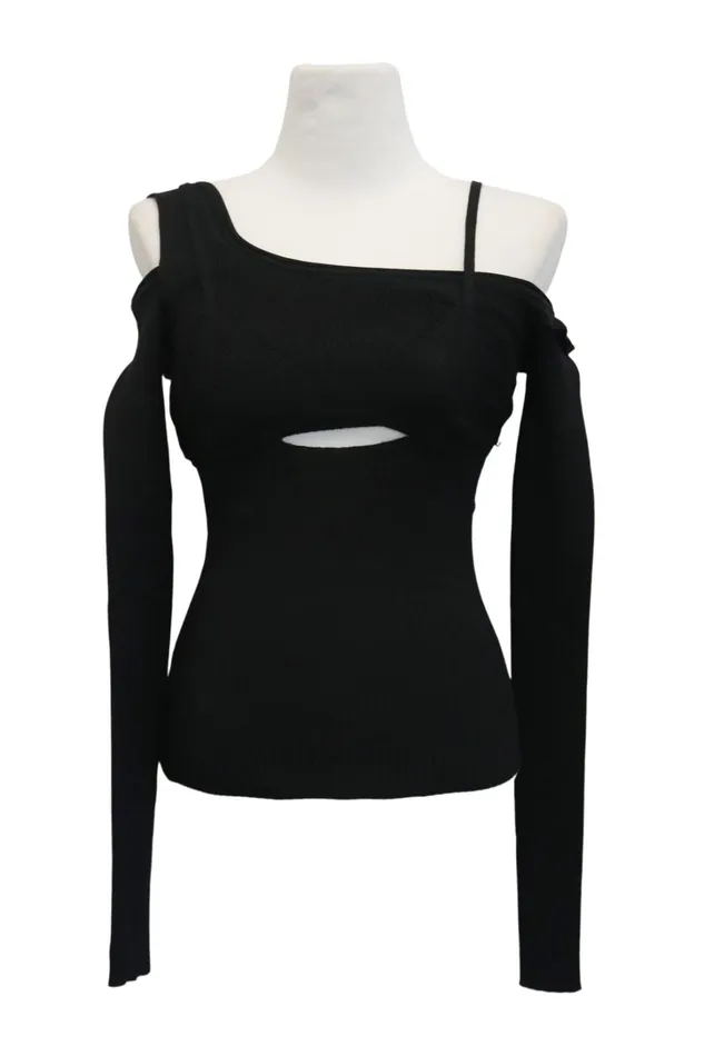 Storets Arisha Layered Effect Knit Top Women Sweaters and Knitwears
